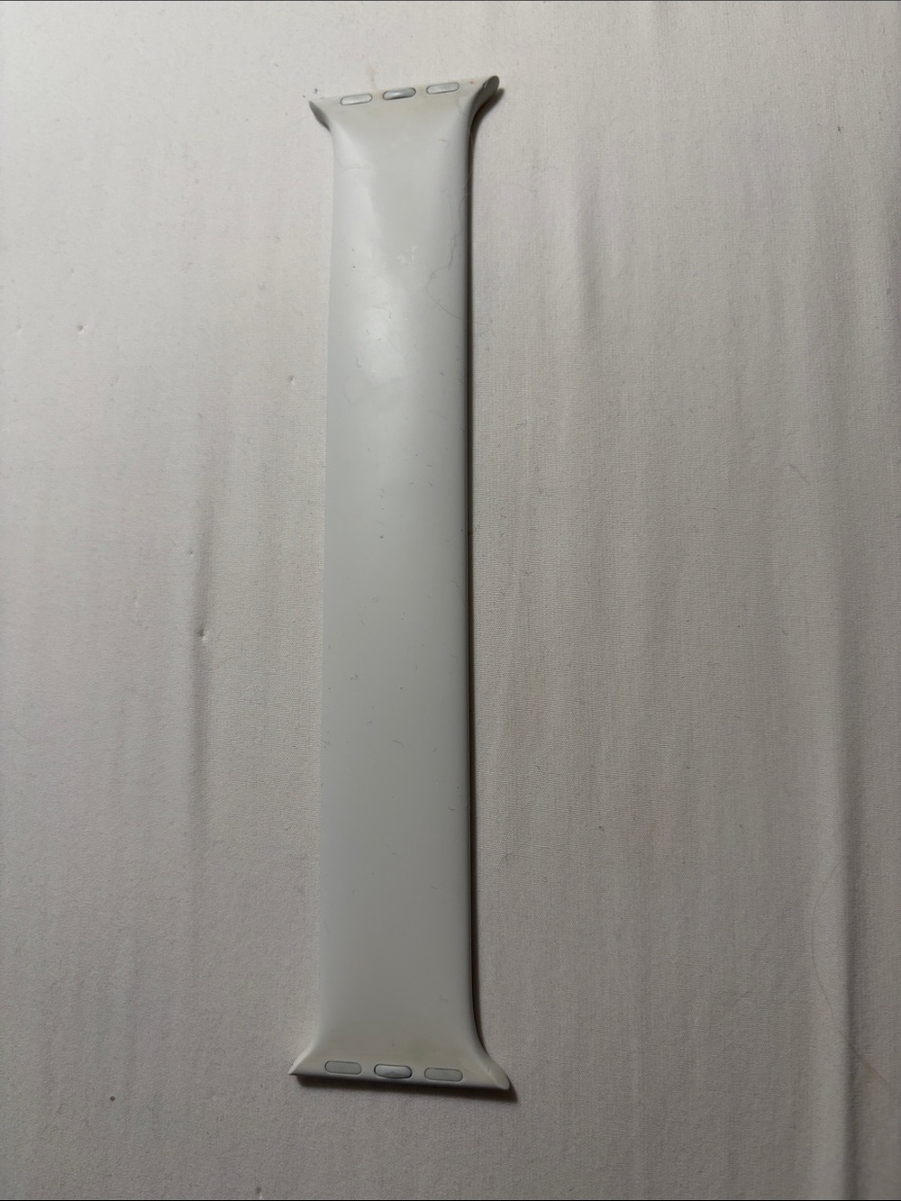 Authentic White Silicone Watch Band - Size 7, 41 mm
